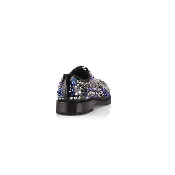 $2,750 NIB Prada Black Stud & Rhinestones Sparkling Leather Oxfords Shoes 8 D main image 5